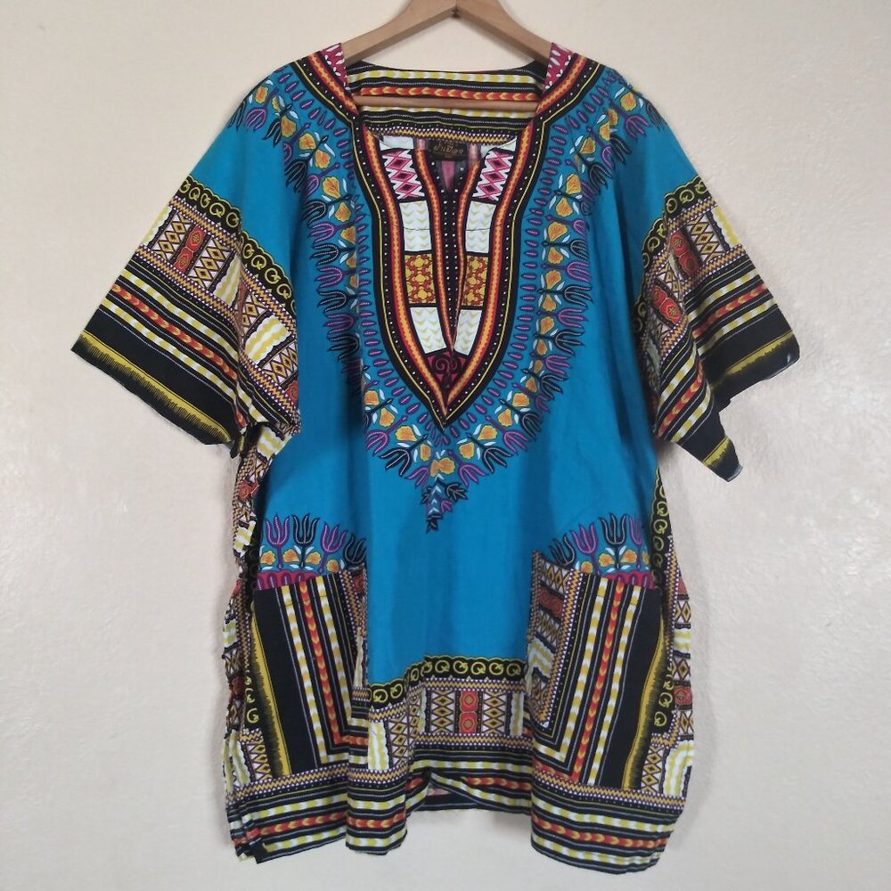 Thai Craft Warehouse Colorful Short Sleeve Tunic Women's XXL